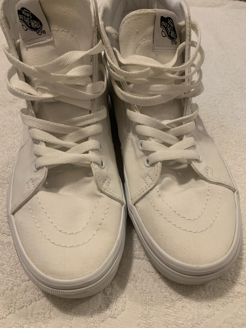 Men’s white high tops vans! Size 8.5 - Picture 2 of 6